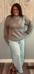 Bailey Rose Snap Button Collar Sweater