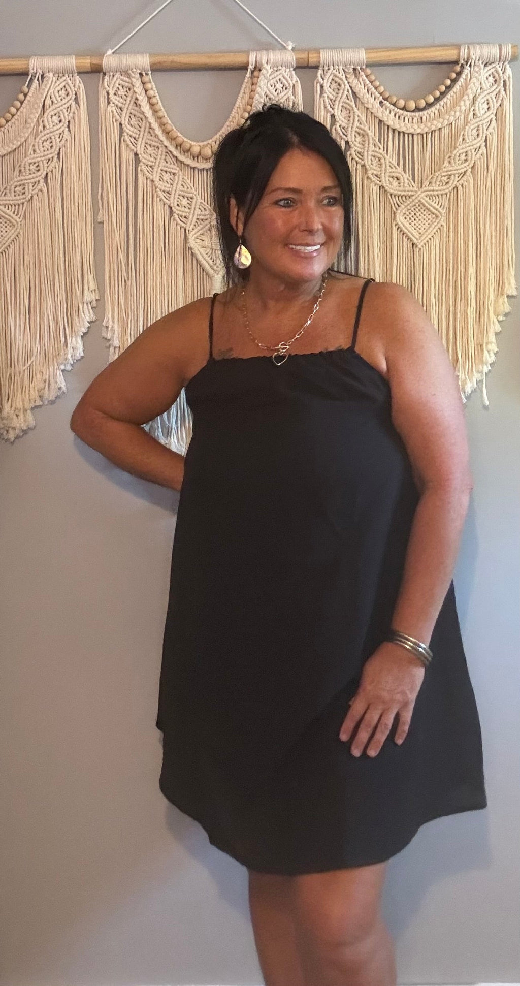Zenana Black Spaghetti Strap Mini Dress