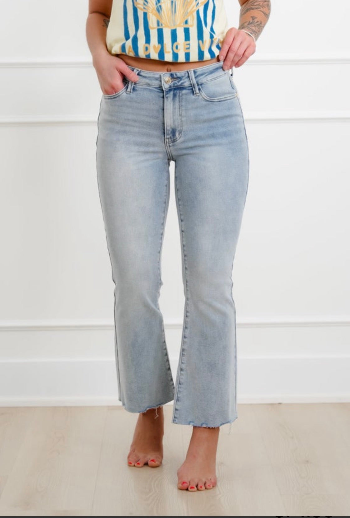 Judy Blue Kick Flare Light Wash Jeans